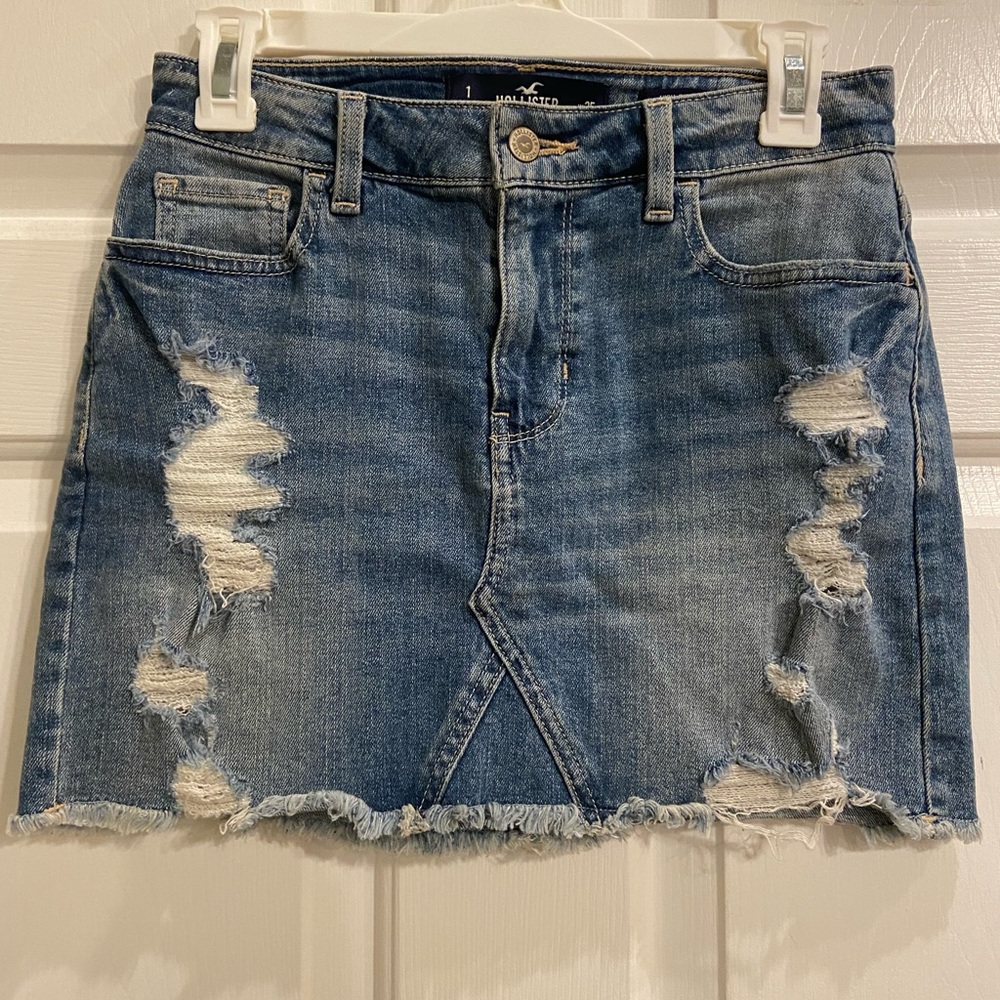 Hollister high-rise jean skirt vintage stretch